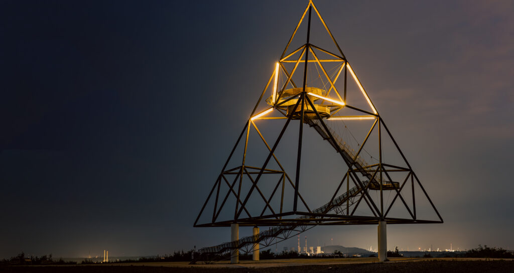 Tetraeder Spitze ab.