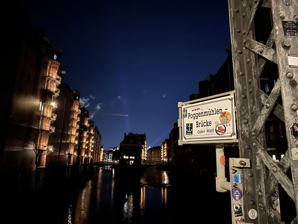 Blick Wasserschloss Hamburg Speicherstadt